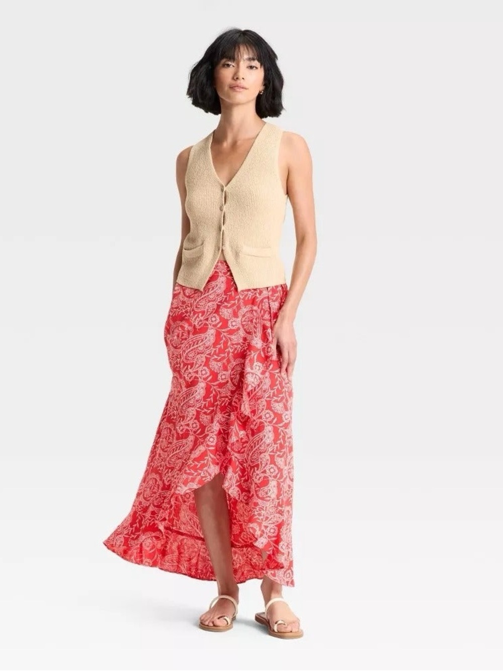 Universal Thread Ruffled Maxi Wrap Skirt
